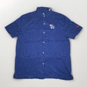 Tommy Bahama 100% Silk NWT Kansas Jayhawks  Luau Floral Camp  Shirt Size Large